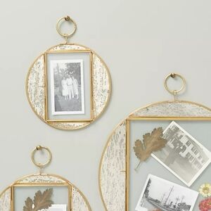 Anthropologie Estelle Hanging Frame - brass / glass